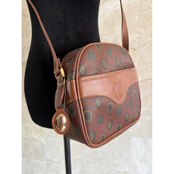 Vintage 80s Capezio Crossbody Bag – Brown Coated Canvas - Retro Mall Icon Energy - Picture 4 of 16